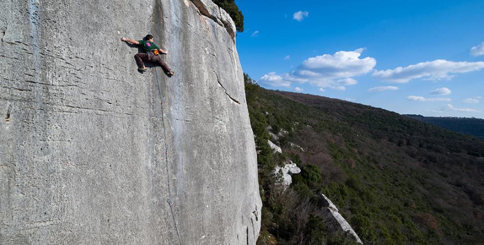 New hard route in Dvigrad, Croatia