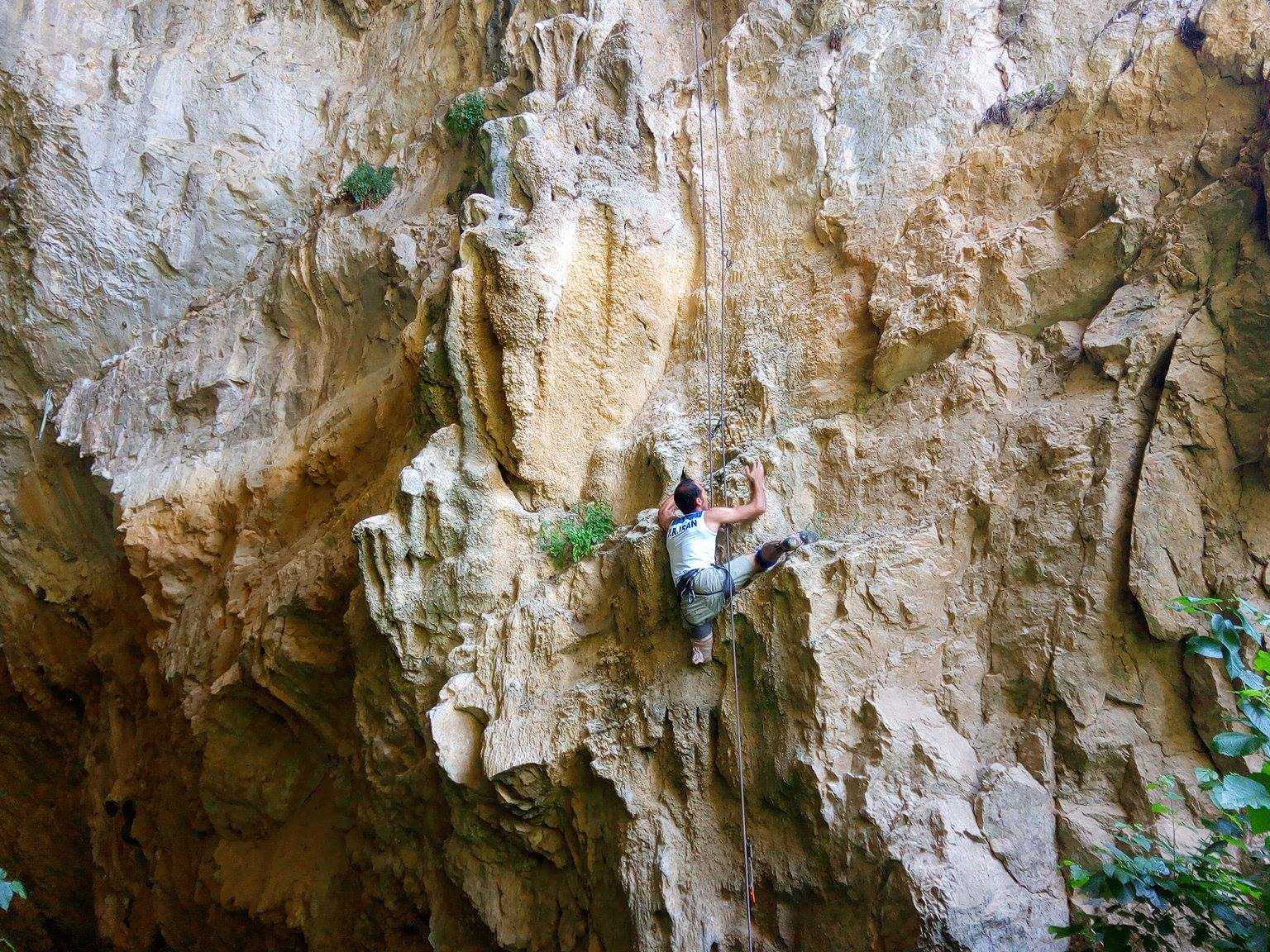 Hassan in the Osp cave