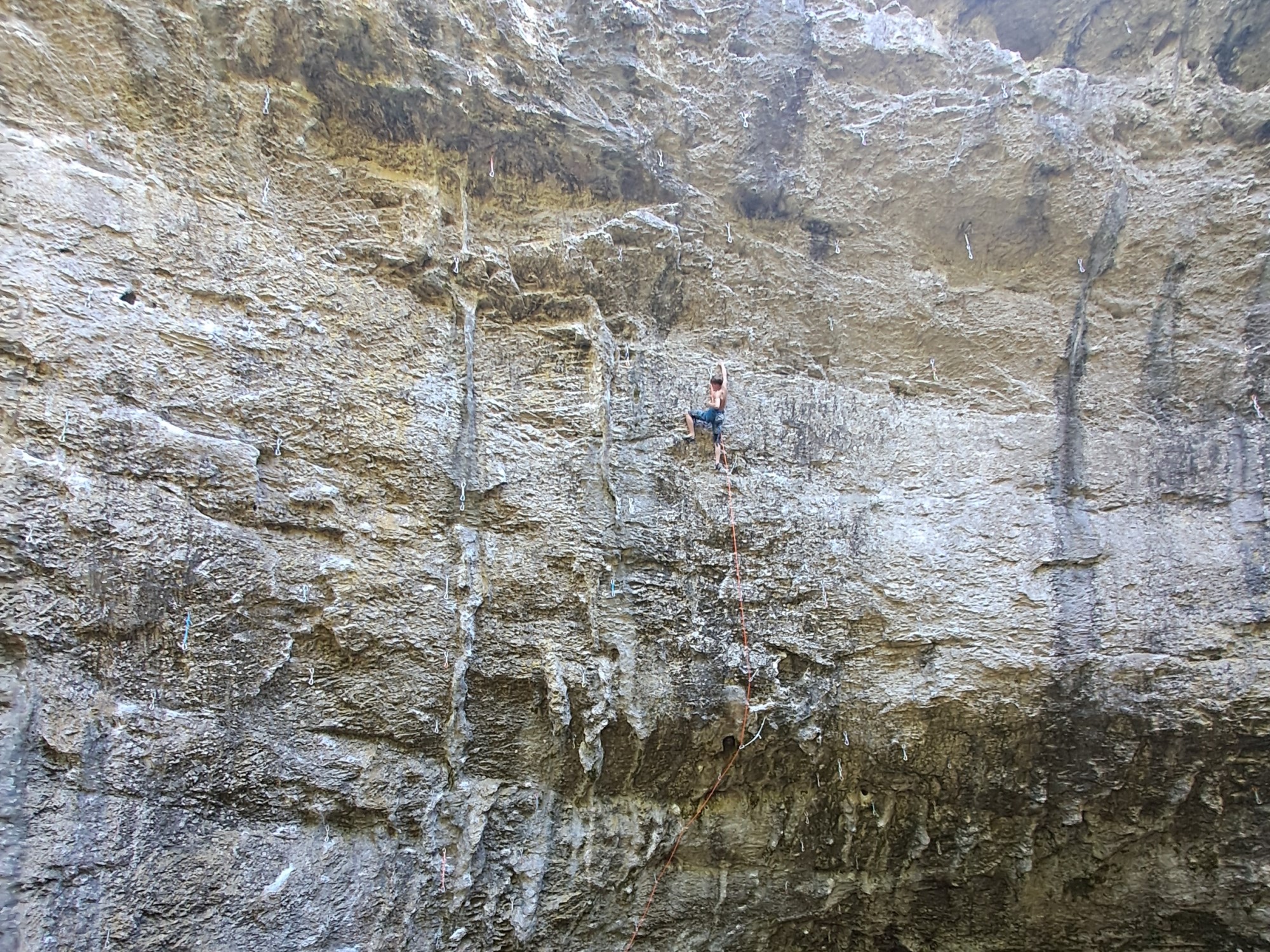 Andrea Locatelli sending Il sicario sanguinario (8c) in Baratro @ photo by Ivana Staraj